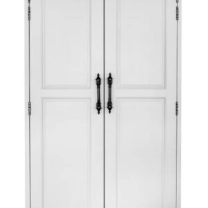 Wooden door isolated on white background,clipping path