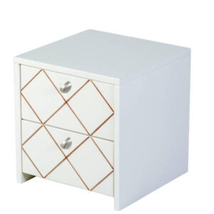 Wooden furniture isolated on white. white nightstand