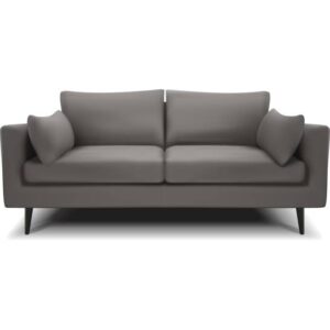 3d realistic vector gray sofa, couch on a white background. isolated.